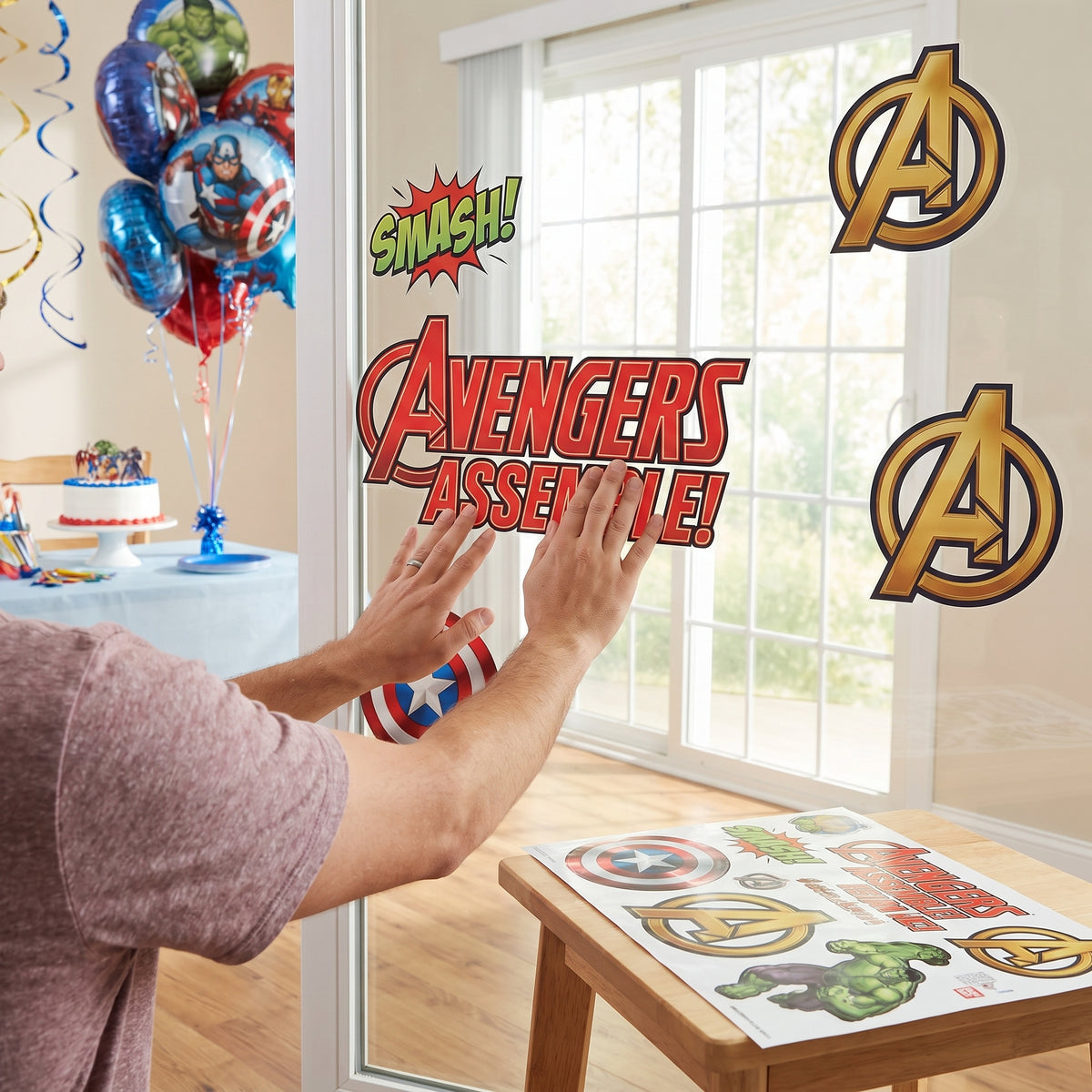 Marvel Avengers Vinyl Cling Decals - 14-Pack Wall & Window Decorations