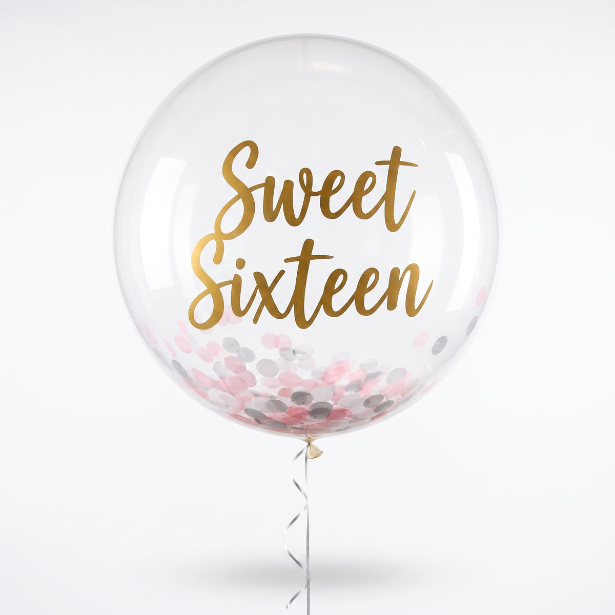 Sweet 16 Confetti Latex Balloon - 24"