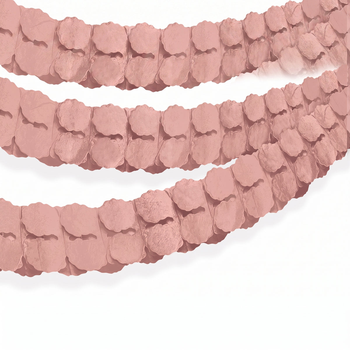Rose Gold Tissue Paper Garland - 9ft