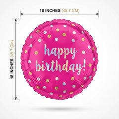 Festive Dotty Holographic Birthday Foil Balloon