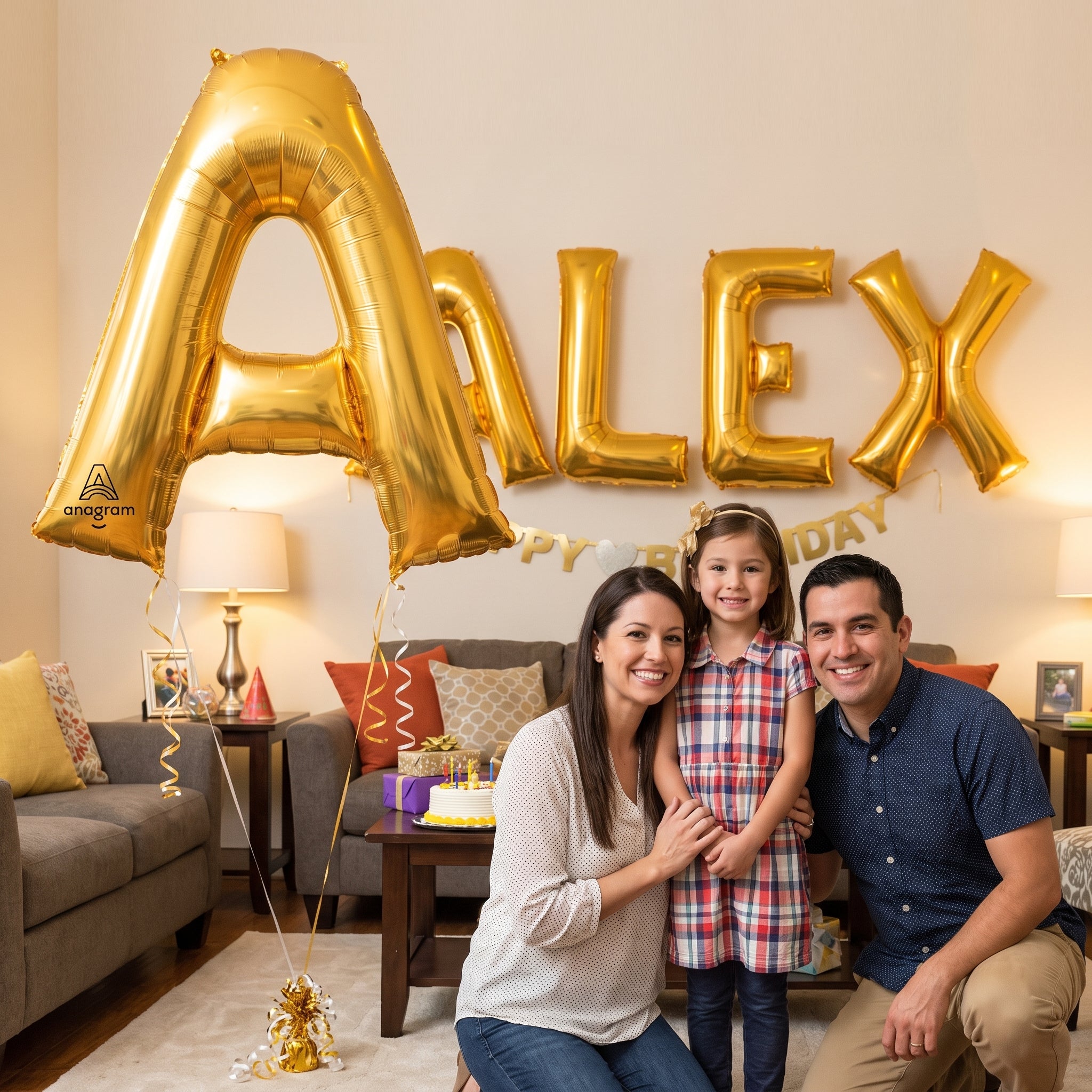 Gold Foil Letter A Balloon