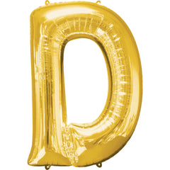 Gold Foil Letter "D" Balloon - Super Shape