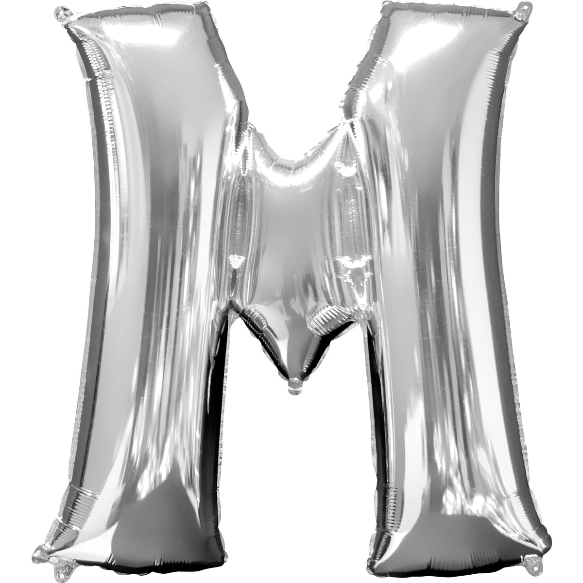 Silver Metallic Letter "M" Foil Balloon