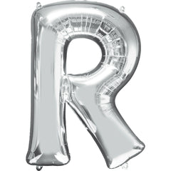 Silver Foil Letter Balloon "R"