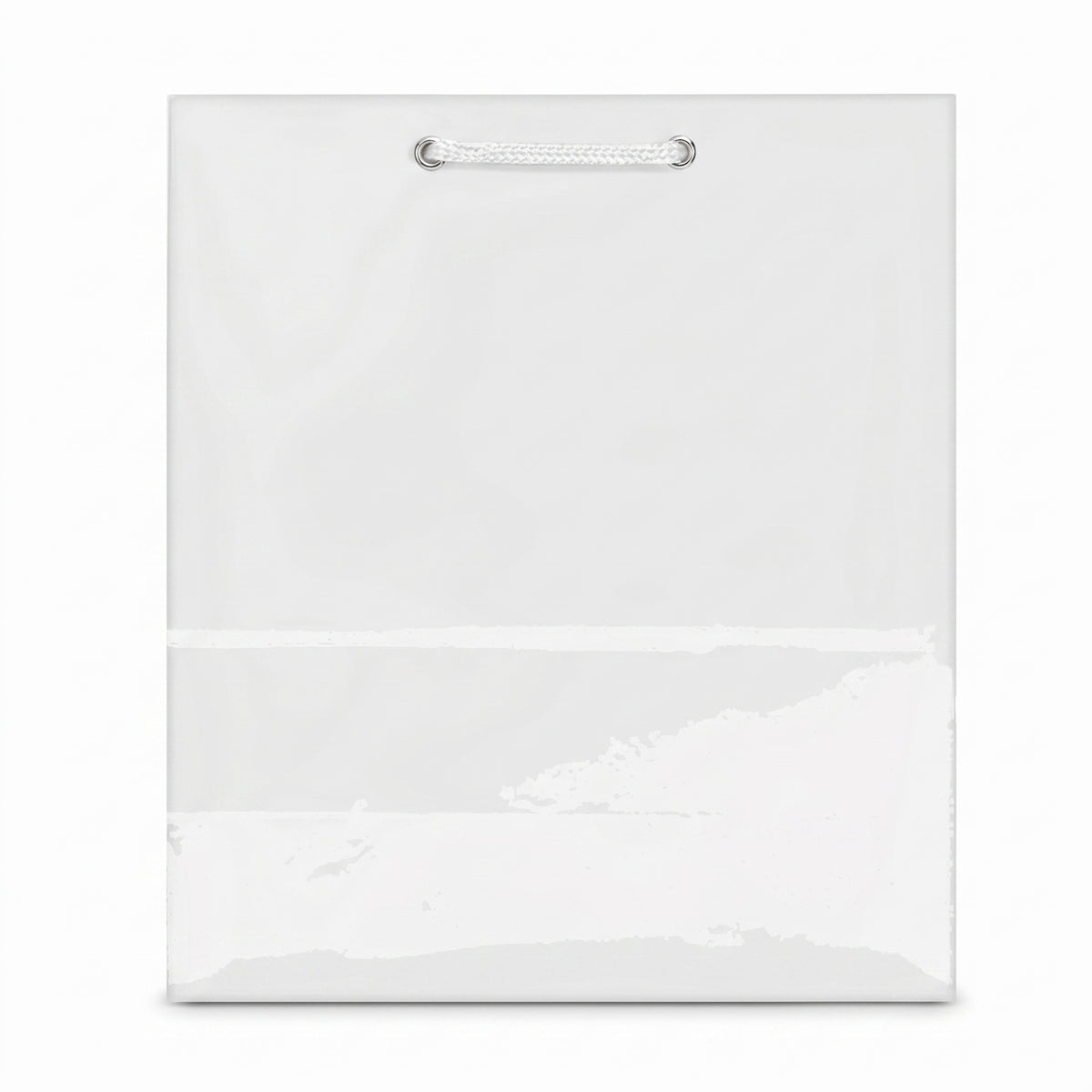 Extra-Large Glossy White Gift Bag with Rope Handles