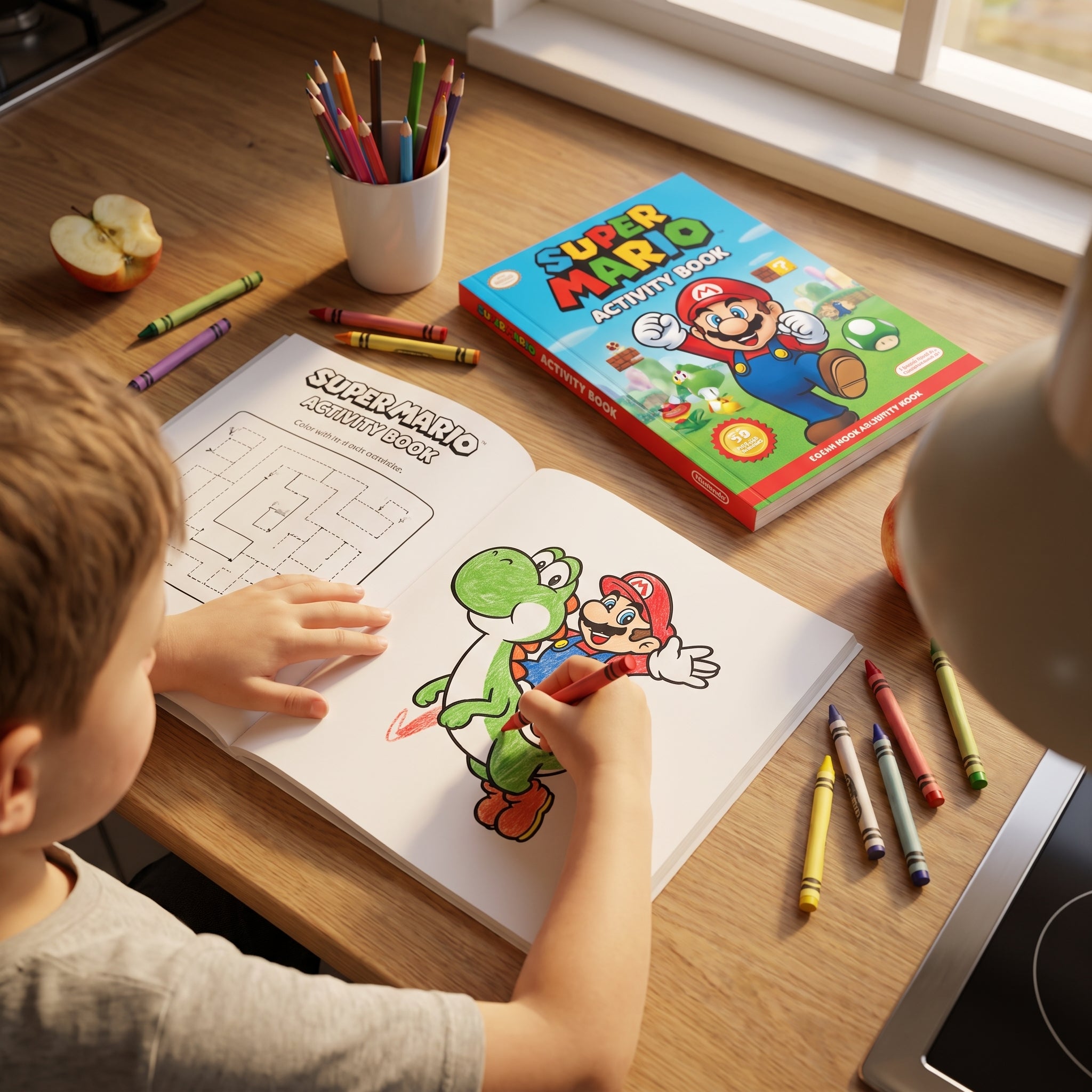 Super Mario Activity Book with Stickers, Puzzles & Mazes - 14 Pages