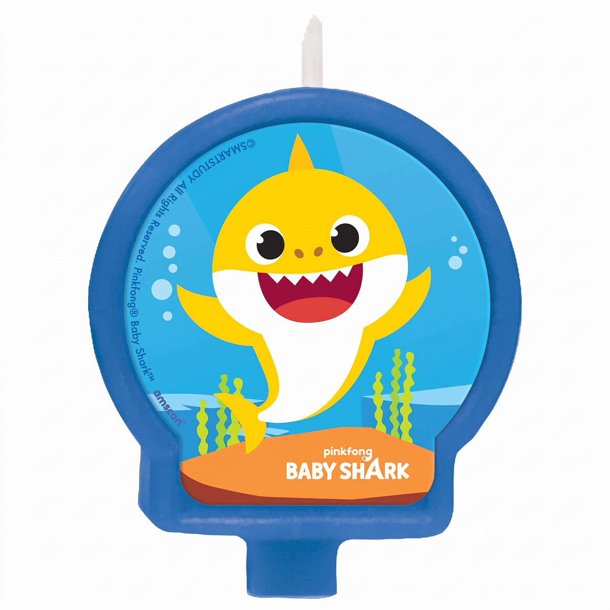Baby Shark Molded Birthday Candle - 2.4-inch
