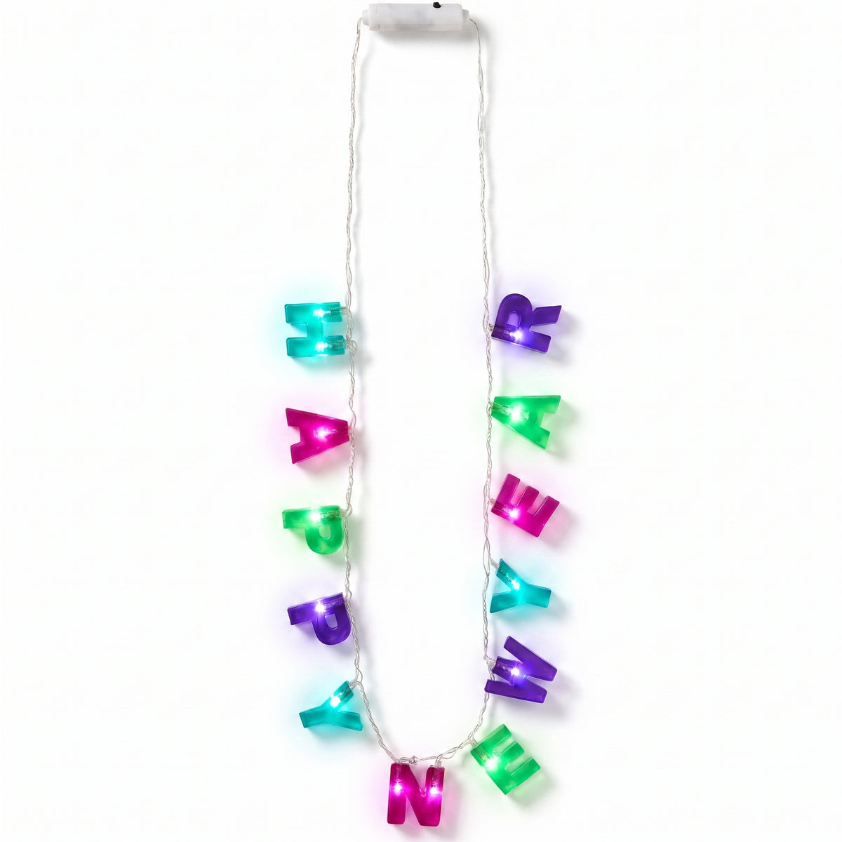 Starlight "Happy New Year" Colorful LED Light-Up Necklace