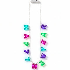 Starlight "Happy New Year" Colorful LED Light-Up Necklace
