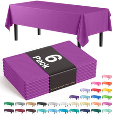 Magenta Plastic Table Covers | 6 Pack