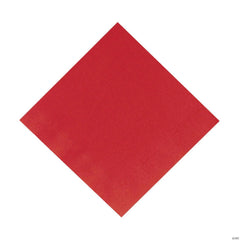 Apple Red Lunch Napkins - Solid Color