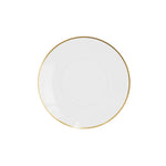 6 In. Trend Clear/Gold Plastic Plates | 10 Count