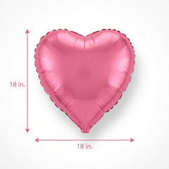 Flamingo Heart Pink Foil Balloon - 18in