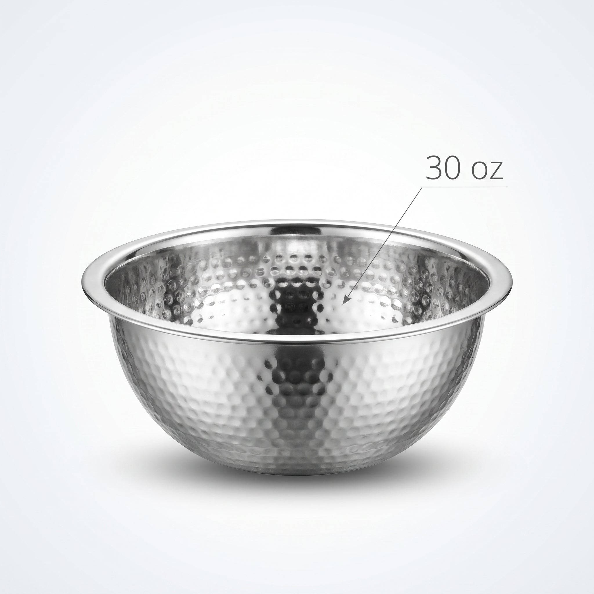 Elegant 5.75" Hammered Stainless Steel Bowl