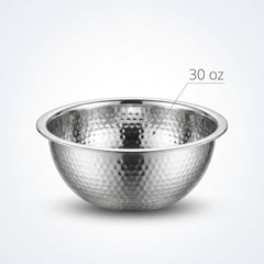 Elegant 5.75" Hammered Stainless Steel Bowl