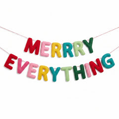 Festive "Merry Everything" Felt Banner Set - 8 ft