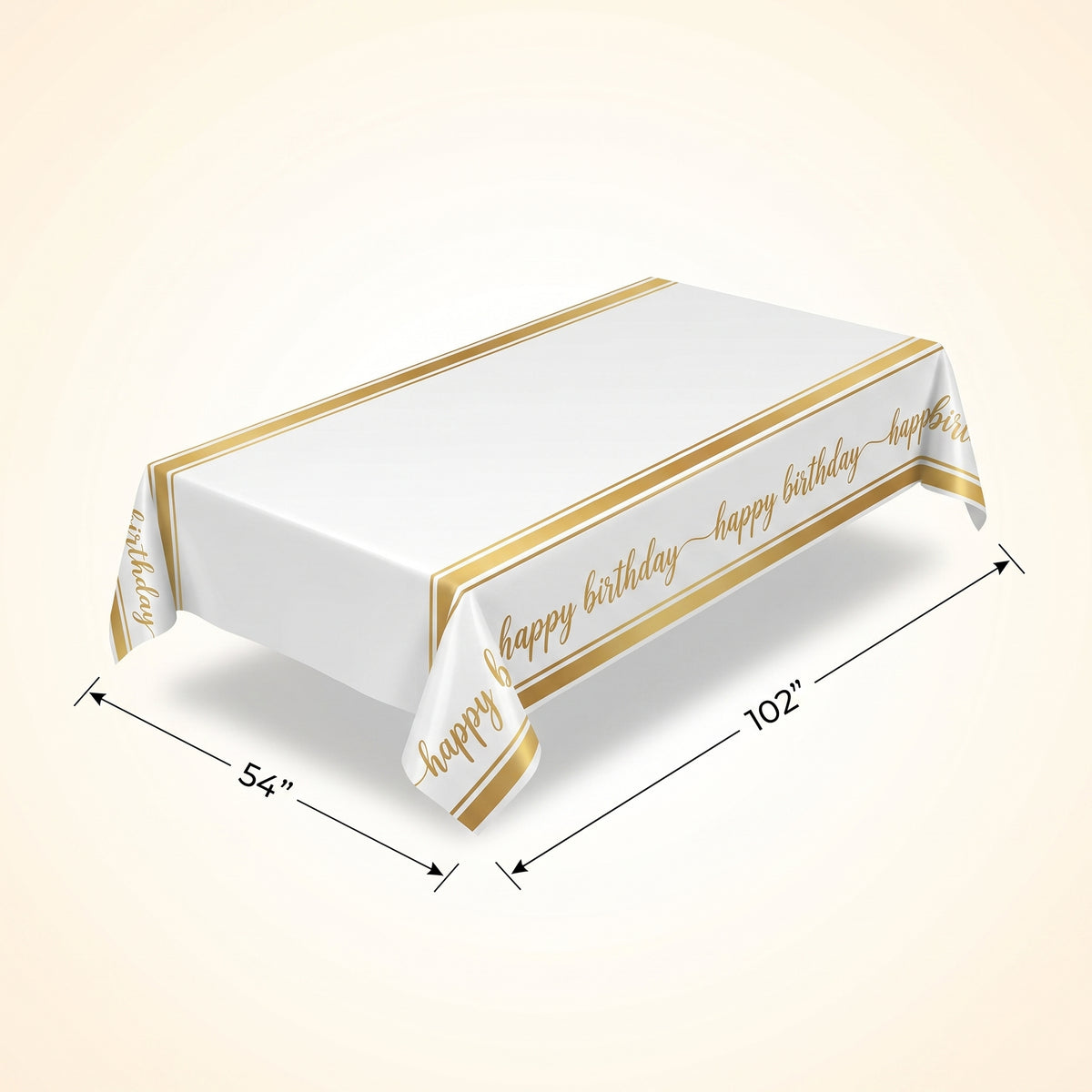 Golden Age "Happy Birthday" Reusable Plastic Table Cover