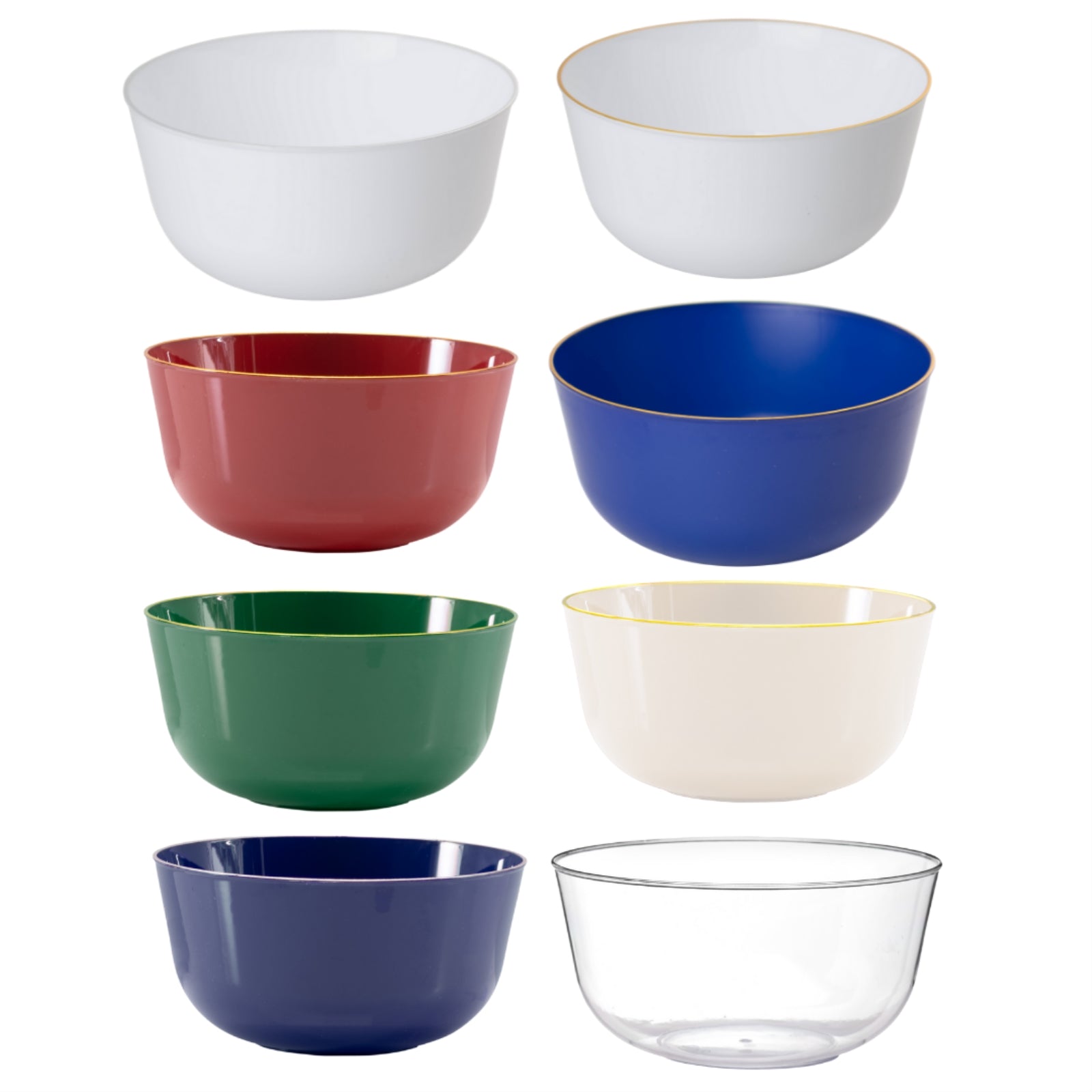 Trend Glass Look Gold Plastic Bowls | 10 Count