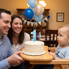 Boys' 1st Birthday Gradient Number Candle
