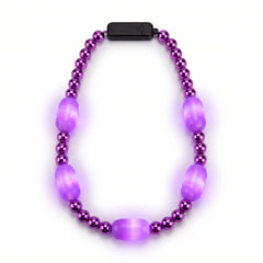 Radiant Purple Light-Up Bead Necklace