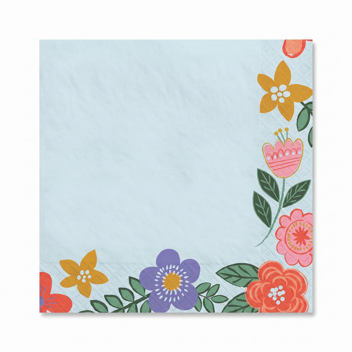 Floral Spring Beverage Napkins - 2-Ply - 5 In. X 5 In.