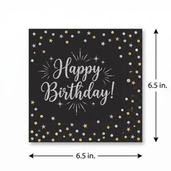 Sparkling Birthday Luncheon Napkins - 6.5 In. x 6.5 In.