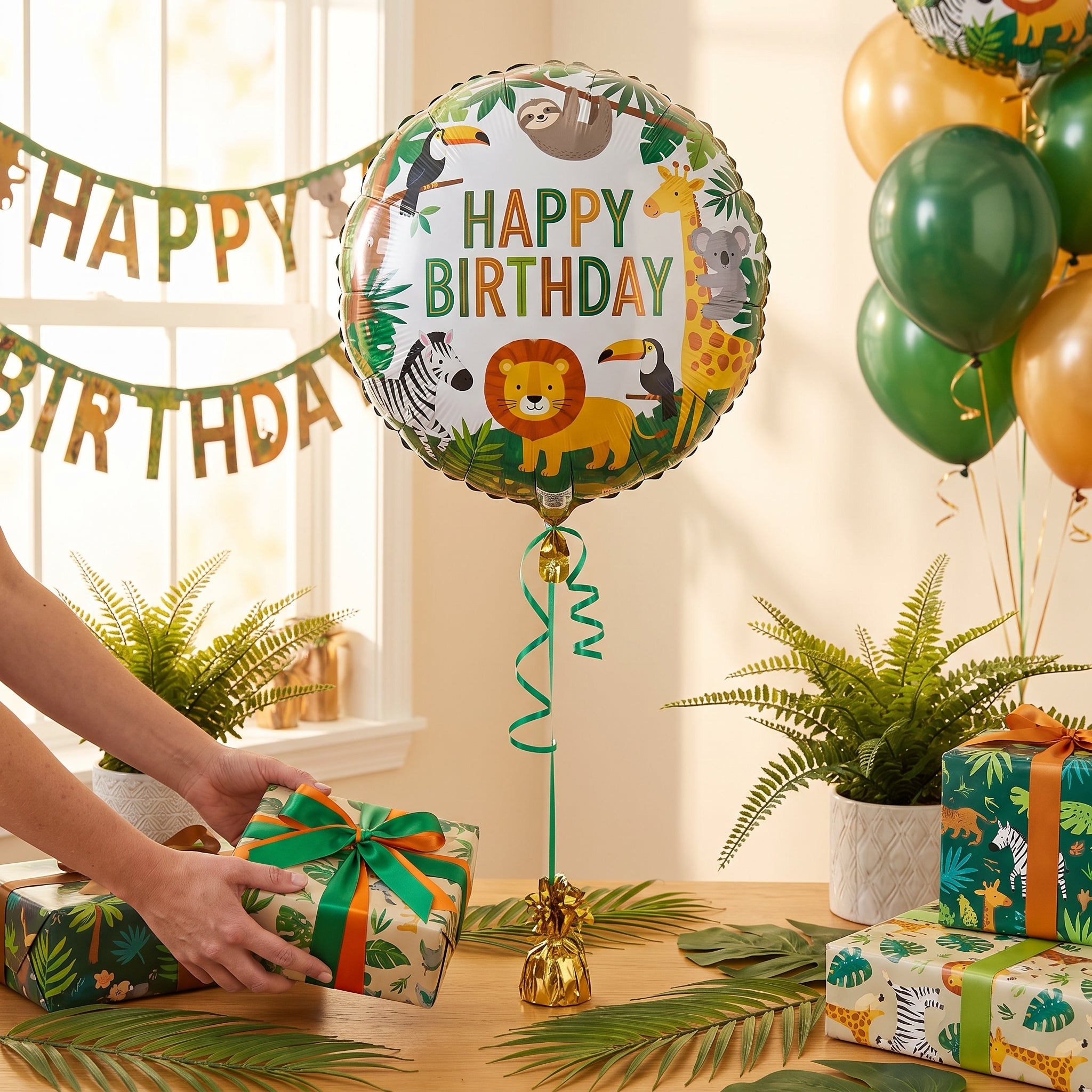 Get Wild Jungle Birthday Foil Balloon