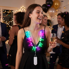 Starlight "Happy New Year" Colorful LED Light-Up Necklace