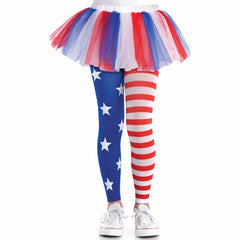 Patriotic Children's Footless Tights