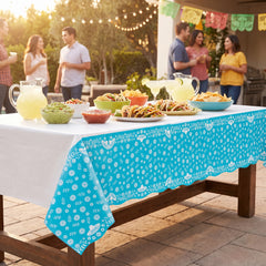 Viva La Fiesta Plastic Table Cover with Scalloped Edge, 54x102 Inches