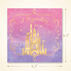 Disney Princess "A Princess Party" Lunch Napkins - 6.5 In. x 6.5 In. - 16 Pack