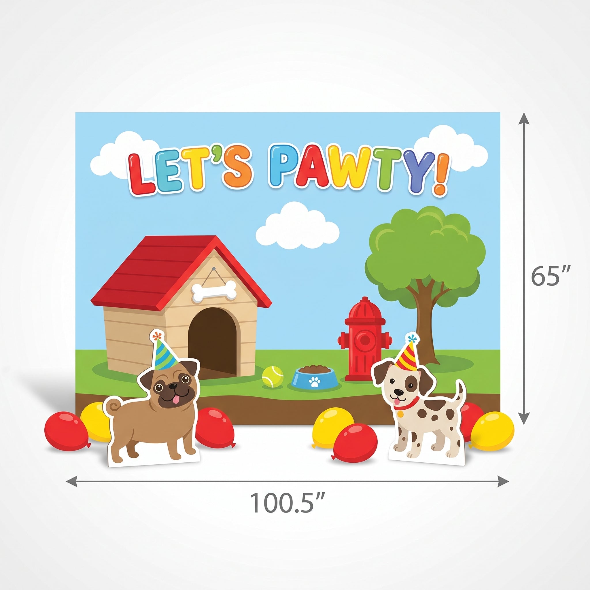 "Let's Pawty" Dog-Themed Scene Setter Kit