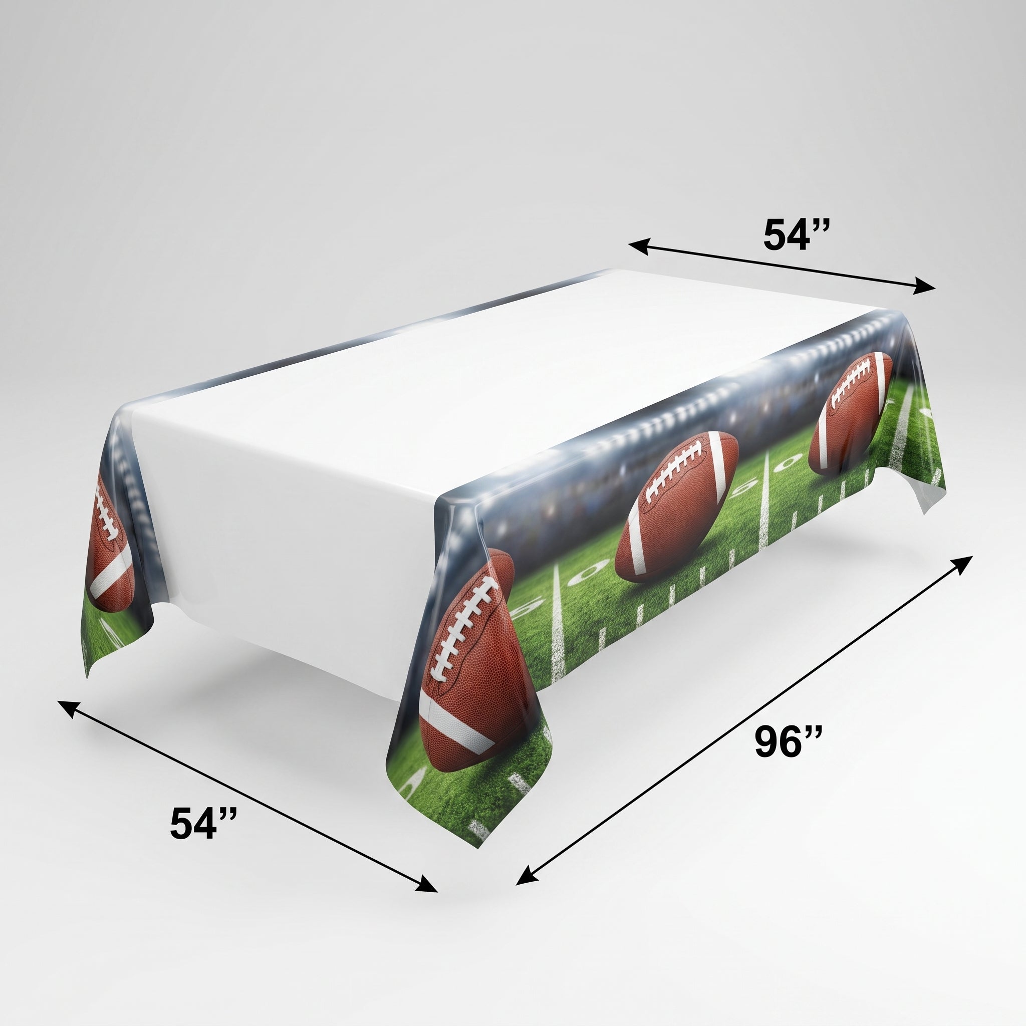 Go Fight Win Football Plastic Table Cover