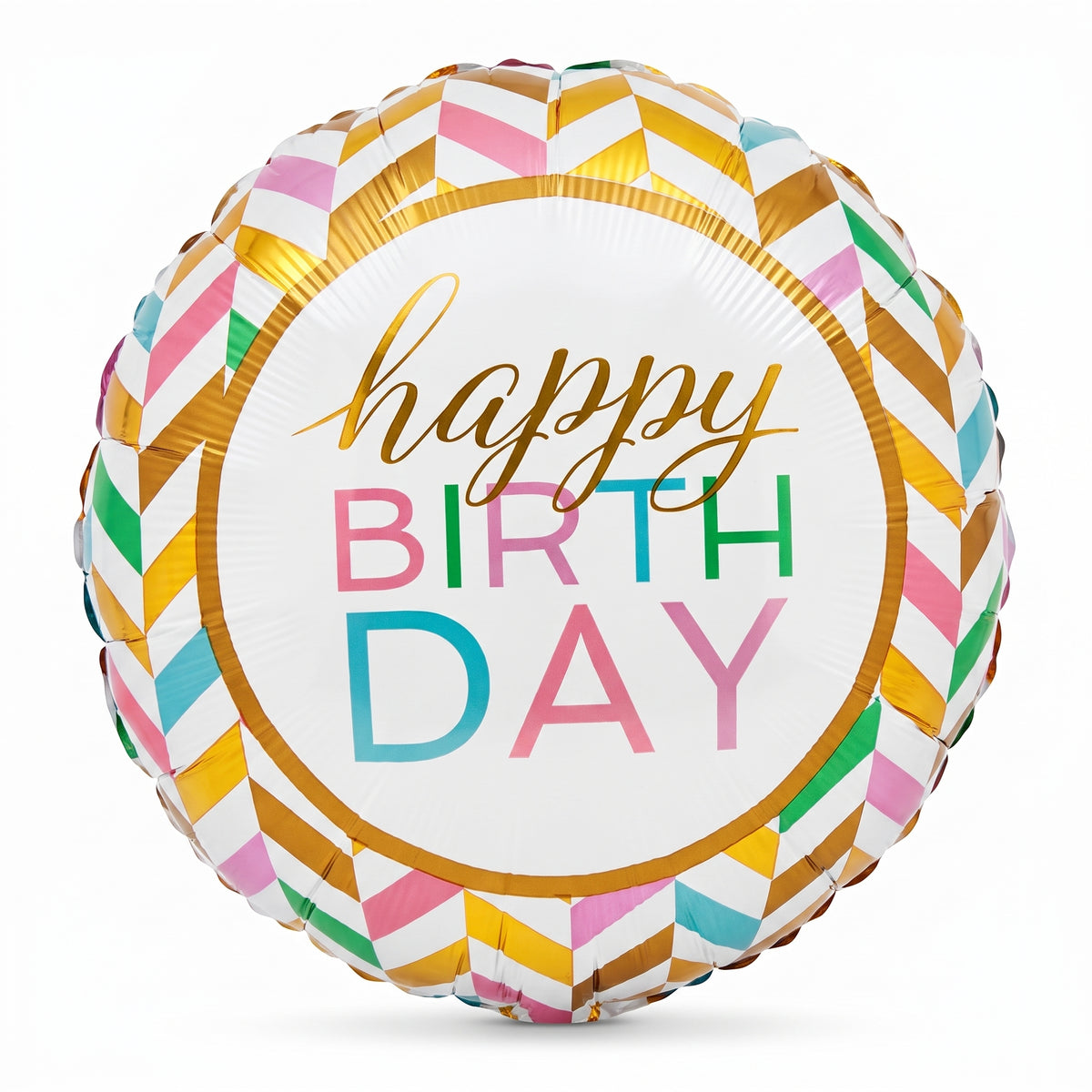 Metallic Celebration Happy Birthday Foil Balloon