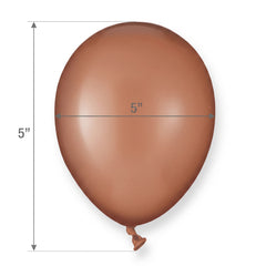 Ginger Biscuit Brown 5" Latex Balloons - Pack of 50