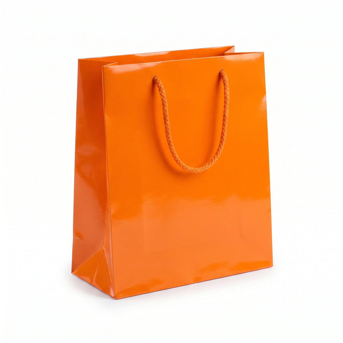 Glossy Medium Gift Bag - Vibrant White