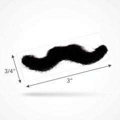 Black Self-Adhesive Moustache Party Favors - 12 Pack