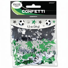 Soccer & Stars Confetti Pack - Sports Party Decoration, 1.2 oz