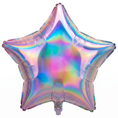 Iridescent Star Shaped Foil Balloon - 18 Inch