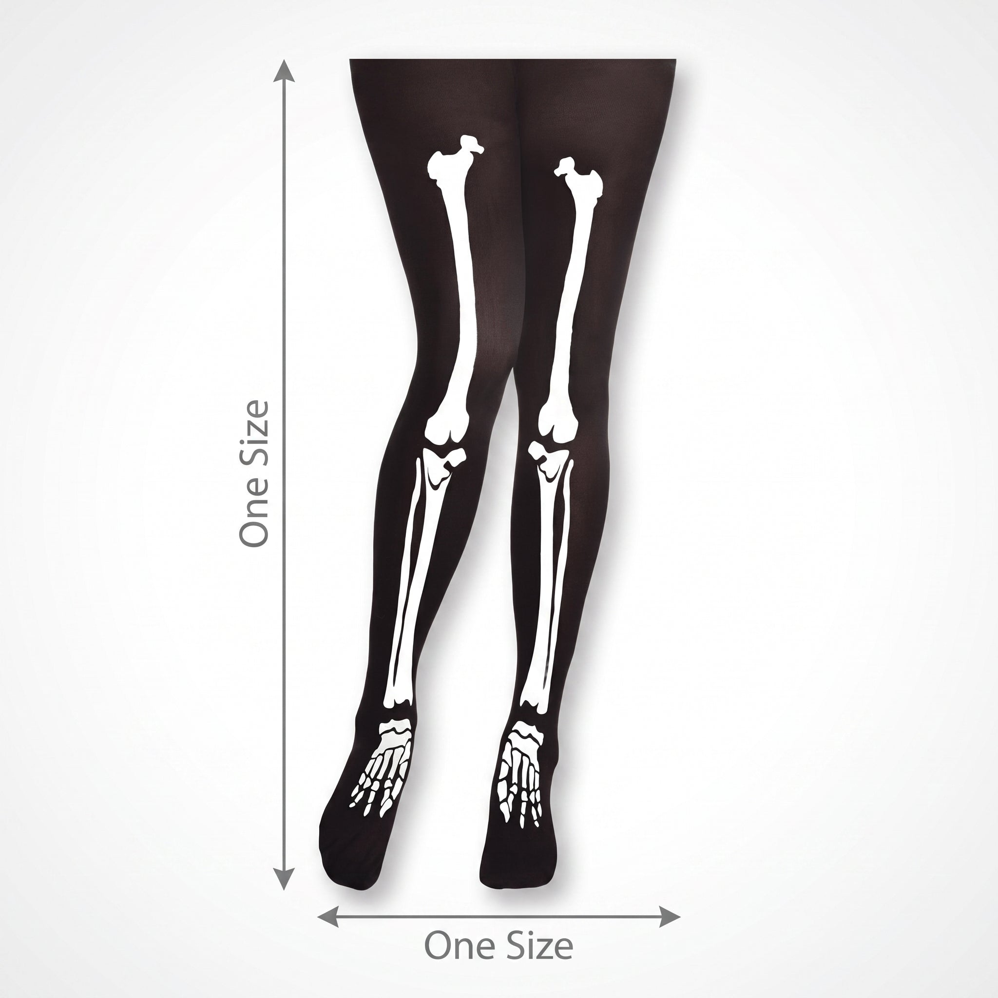 Adult Skeleton Bone Halloween Tights