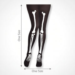 Adult Skeleton Bone Halloween Tights