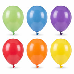 Assorted 5" Latex Balloons, 50 Count - Vibrant Party Pack