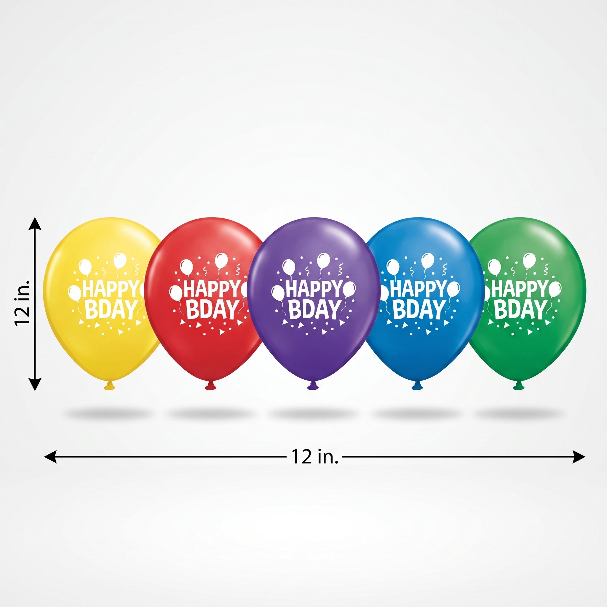 "Happy B-Day" 12-Inch Latex Balloons, 72-Pack