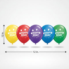 "Happy B-Day" 12-Inch Latex Balloons, 72-Pack