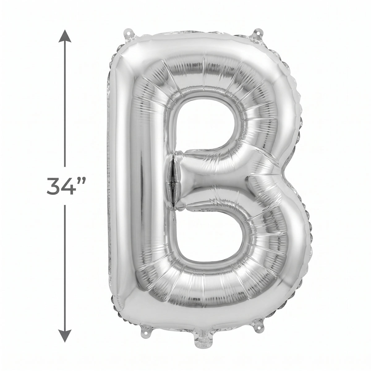 Silver Foil SuperShape Letter B Balloon