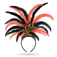 Vintage Circus Halloween Feather Headpiece