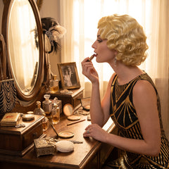 Blonde 1920s Finger Wave Wig - Timeless Flapper Style for Halloween