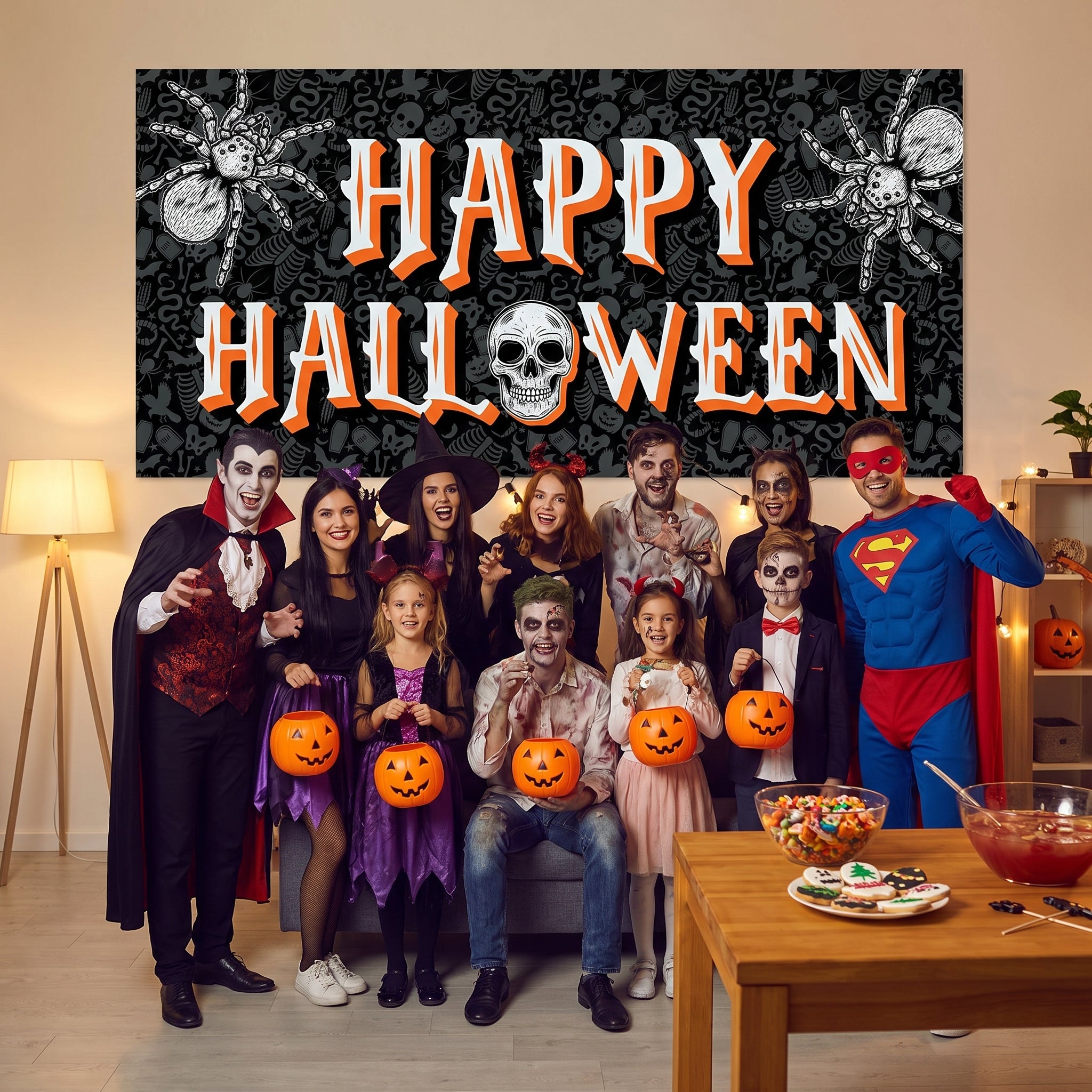 Classic Halloween Scene Setter Banner