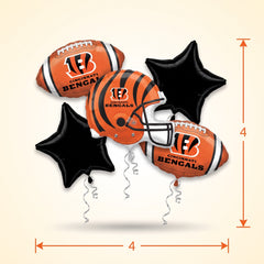 Cincinnati Bengals Metallic Balloon Bouquet