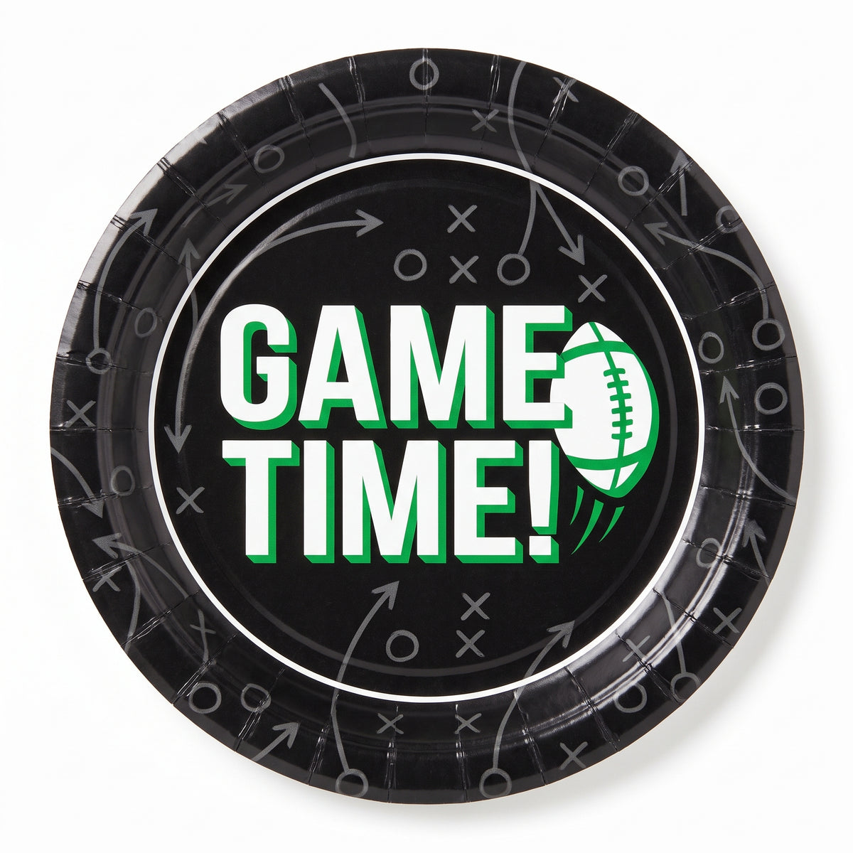 Game Time Football Paper Plates - 6.75"